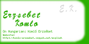 erzsebet komlo business card